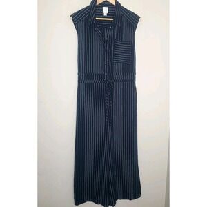 Anthropologie Maeve Easy Sleeveless Shirt Jumpsuit‎ Sz M Slimming Relaxed